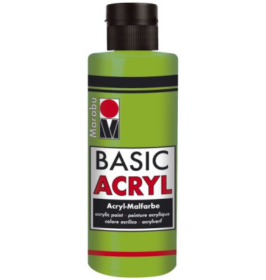 Acrylmalfarbe Basic Acryl 1200 04 282, blattgrün, 80ml