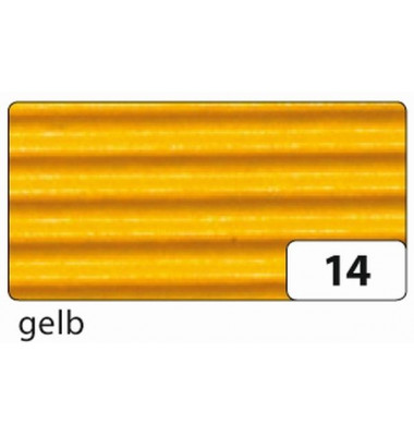 741014 50x70cm Bastelwellpappe gelb