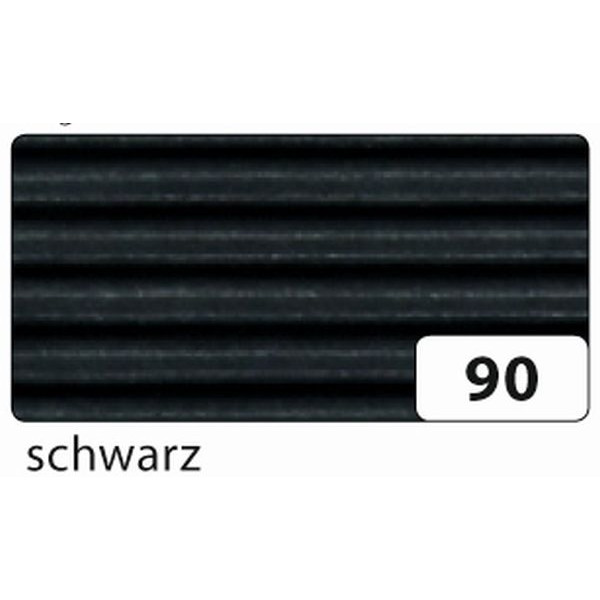 10 Stück Folia Bastelwellpappe E-Welle 50x70cm schwarz 741090 4001868741902 Folia