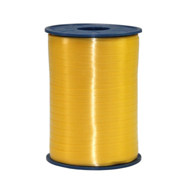 Geschenkband 2525605, Gl&auml;nzend, 5mm x 500m, gelb