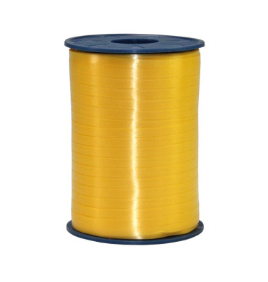 Geschenkband Ringelband America 2525-605 5mm x 500m glänzend gelb