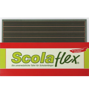 Schülertafel Scolaflex B1A unzerbrechlich, 20081, 25,9x0,15x17,7cm, vorn Lineatur 1 Schuljahr / hinten Lineatur blanko