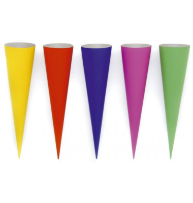 Bastel-Schultüte farbig sortiert 70cm rund 97810 Bastel-Schultüte farbig sortiert 70cm rund 97810