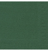 Servietten 104048, dunkelgr&uuml;n / Uni, 3-lagig, 24x24cm