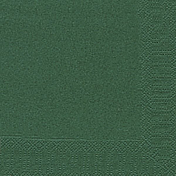 Duni Servietten 104048, dunkelgrün / Uni, 3-lagig, 24x24cm 7321011040483 Duni 20 Stück