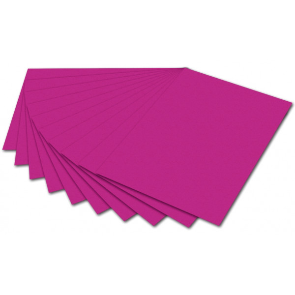 10 Stück Folia Fotokarton 6123, pink, 50x70cm, 300g 4001868161236 Folia
