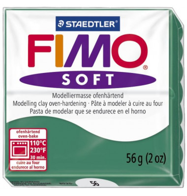 8020-56 Soft 56g Modelliermasse Fimo smaragd