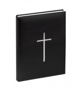 Kondolenzbuch 30913-01 schwarz 19,5x25,5cm 144 Seiten Kunststoffeinband