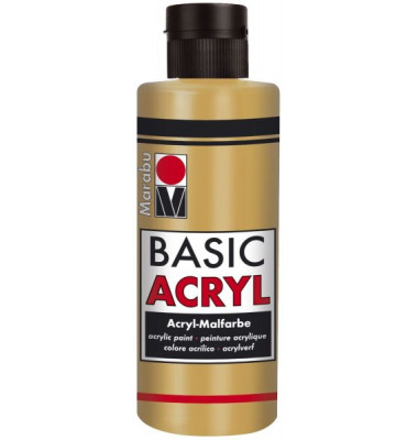 Acrylmalfarbe Basic Acryl 1200 04 784, metallic gold, 80ml