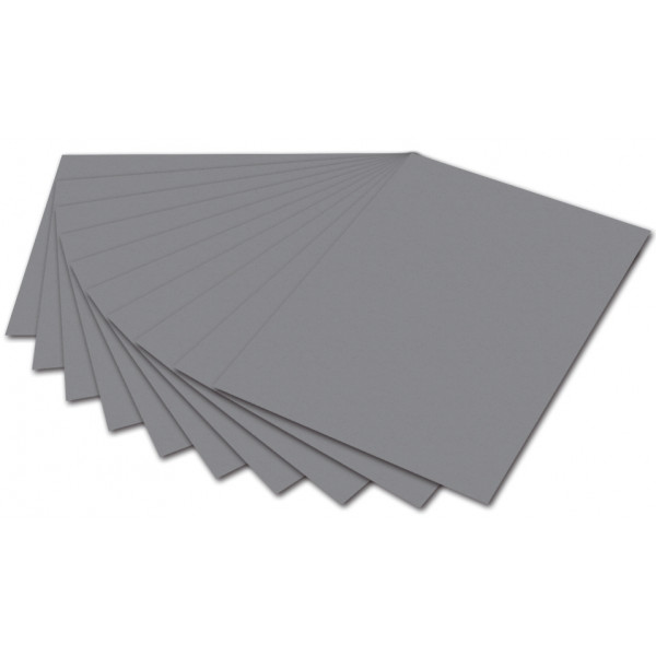 100 Stück Folia Tonzeichenpapier A4 130g steingrau 6484 4001868064841 Folia