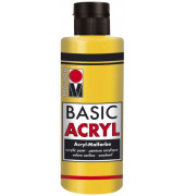 Acrylmalfarbe Basic Acryl 1200 04 021, mittelgelb, 80ml