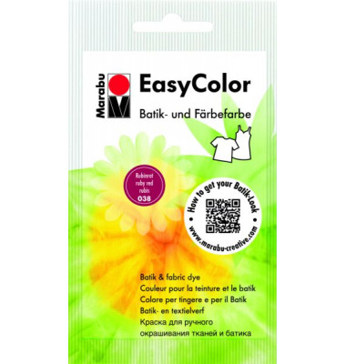 Batik- und Färbefarbe Easy Color 1735 22 038, rubinrot, 25g