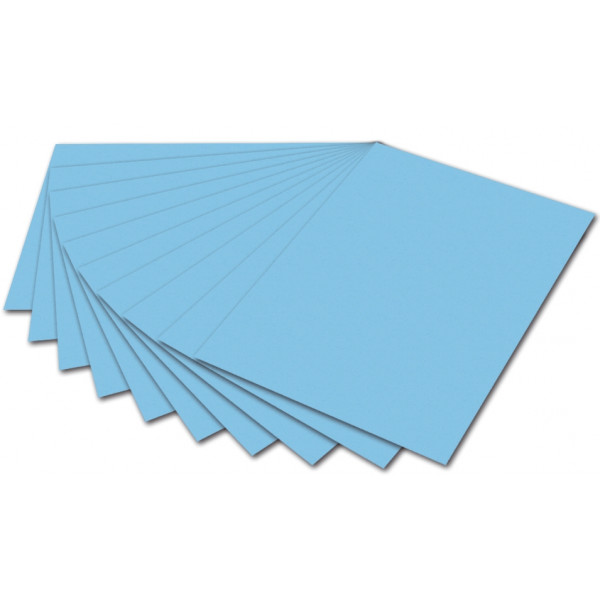 10 Stück Folia Fotokarton 6130, himmelblau, 50x70cm, 300g 4001868161304 Folia