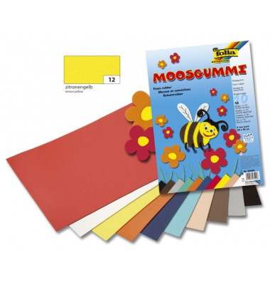 23512  29x40cm Moosgummi 2mm zitronengelb