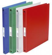 Ringbuch ohne KF02921, A4 4 Ringe 16mm Ring-Ø Polypropylen farbig sortiert-transparent