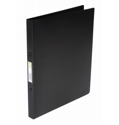 Ringbuch ohne KF02923, A4 4 Ringe 16mm Ring-Ø Polypropylen schwarz