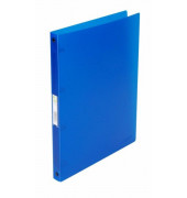 Ringbuch KF02918 A4 blau-transparent 4-Ring Ø 16mm Kunststoff