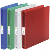 Ringbuch KF02908, A4 4 Ringe 25mm Ring-&Oslash; Polypropylen (PP) farbig sortiert-transparent