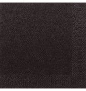Servietten 150327/, schwarz / Uni, 3-lagig, 33x33cm