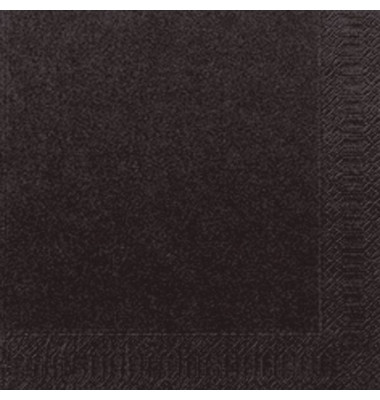 Servietten 150327/, schwarz / Uni, 3-lagig, 33x33cm