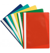 Schnellhefter KF01464, A4, farbig sortiert, Kunststoff, Vorderdeckel transparent