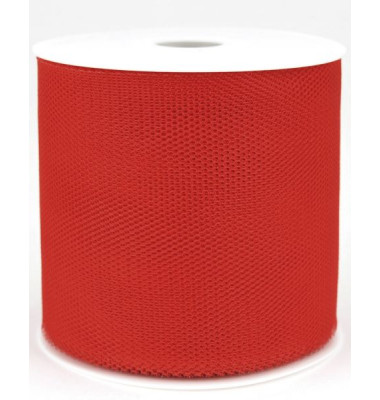 Geschenkband Zierband Tüll 100mm x 50m rot