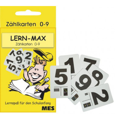 1991 1047 Lernfix Z&auml;hlkarten 0-9