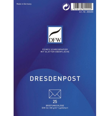 DRESDNER 800200 Briefumschläge C6 Dresden Post