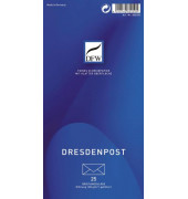 Briefumschlag Dresdenpost 800250, Din Lang, ohne Fenster, nassklebend, 80g, weiß