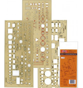 Kunststoff-Schablonen-Set Elektro 703071 rauchgrau-transparent