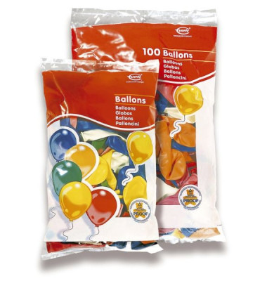 EVERTS INT996615 65-75cm Luftballon Rund sortiert EVERTS INT996615 65-75cm Luftballon Rund sortiert