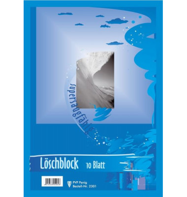 L&ouml;schpapier 2301 -, - / blanko, A5, 40g, blau, 10 Blatt / 20 Seiten