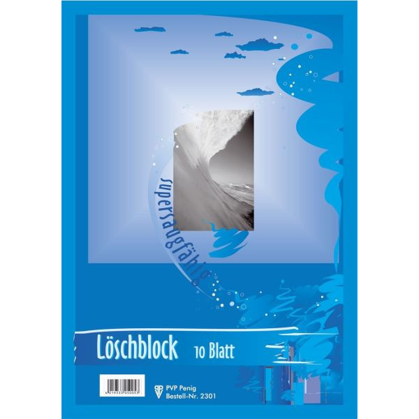 10 Stück Penig Löschpapier 2301 / blanko / keine, A5, 40g, blau, 10 Blatt / 20 Seiten 4019333023019 Penig 10 Blatt