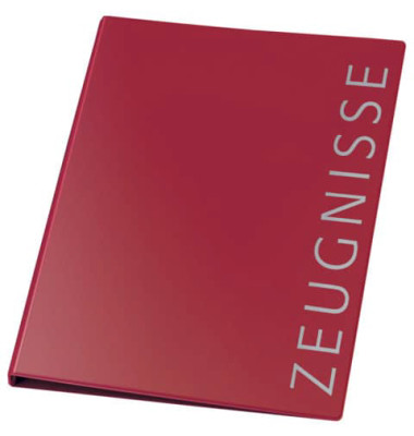 Zeugnisringbuch 4144220, weinrot "ohne", A4, 10 H&uuml;llen