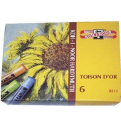 Soft-Pastellkreide Toison d'Or 8512 12er Etui farbig sortiert rund 10x75mm