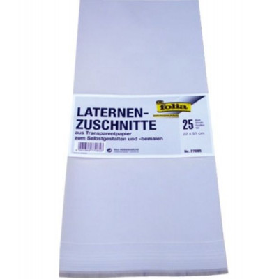 77085 22x51cm 25BL 115g Laternenzuschnitt weiß transp.