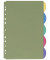 Kunststoffregister 4245 800 blanko A4 transparent farbige Taben 5-teilig