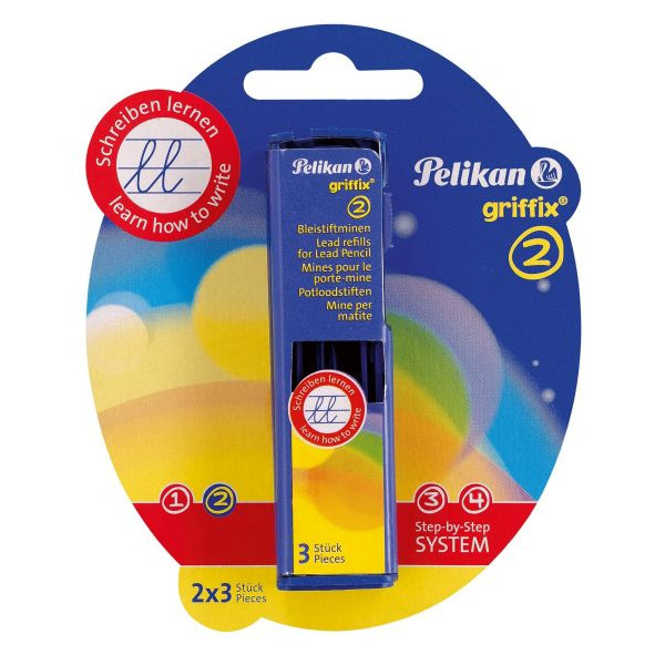 4012700960498 - griffix® Minen für Bleistift Minenstärke 2 mm schwarz Blister mit 3 Stück