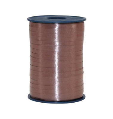 Geschenkband 2525-622, Gl&auml;nzend, 5mm x 500m, braun