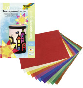 Basteltransparentpapier 18,5x29,7cm 42g farbig sortiert 810