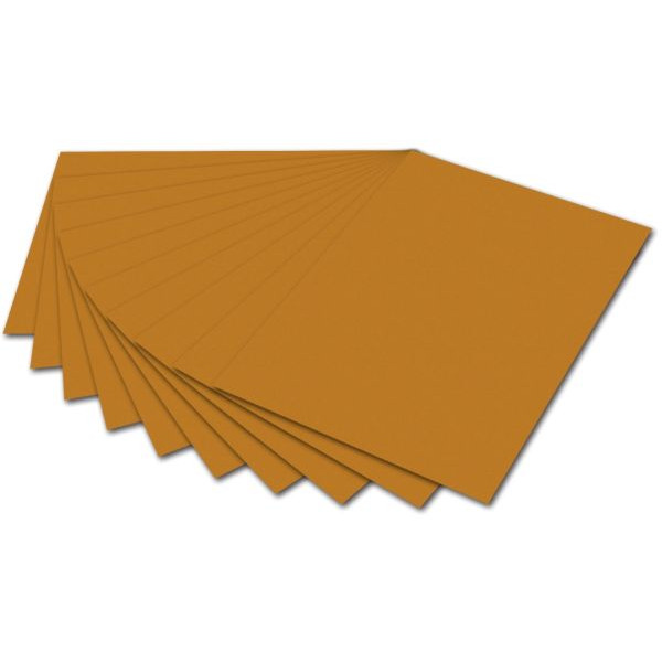 10 Stück Folia Tonzeichenpapier 50x70cm 130g terracotta 6776E 4001868016598 Folia