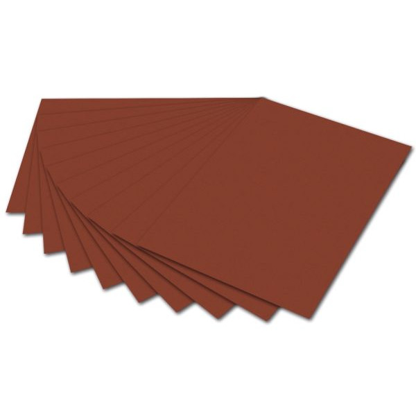 100 Stück Folia Tonzeichenpapier A4 130g rotbraun 6474 4001868016635 Folia