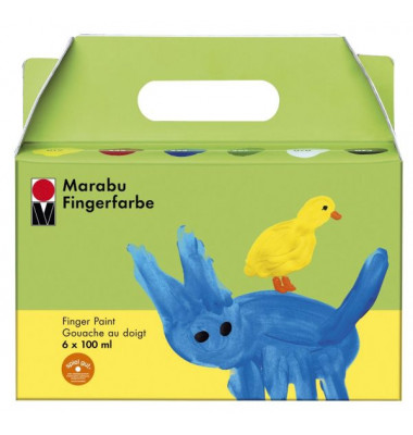 Fingerfarbe 0302 00 081, 6er-Set 6 x 100ml