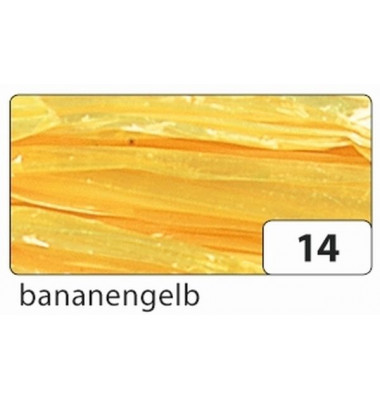 9214 30m Edelbast Bast Raffia glänzend ban.gelb