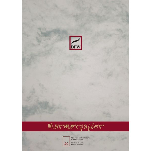 4016182881012 - Briefblock 880101 Marmor Lineatur 20   blanko A4 90g grau 40 Blatt 4016182881012 DFW