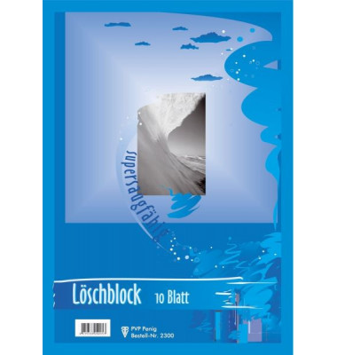 Löschpapier 2300, Löschblatt, A4, blau, 10 Blatt / 20 Seiten