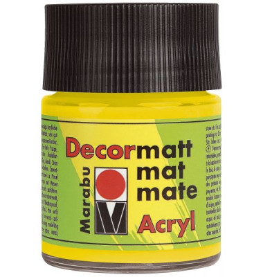 Acrylfarbe Decormatt 1401 05 019, gelb, 50ml Acrylfarbe Decormatt 1401 05 019, gelb, 50ml