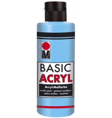 Acrylmalfarbe Basic Acryl 1200 04 090, hellblau, 80ml