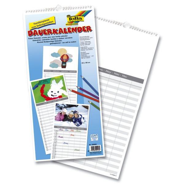 4001868024180 - Bastelkalender 23602 1 Monat   1 Seite 23x49cm Jahresunabhängig 4001868024180 folia