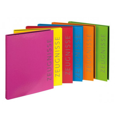 Zeugnisringbuch Velocolor 4144301, farbig sortiert "ohne", A4, ohne